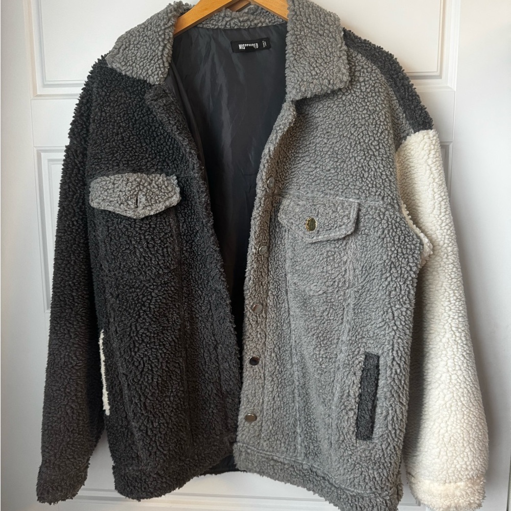 Missguided + Women's Colorblock Sherpa Jacket